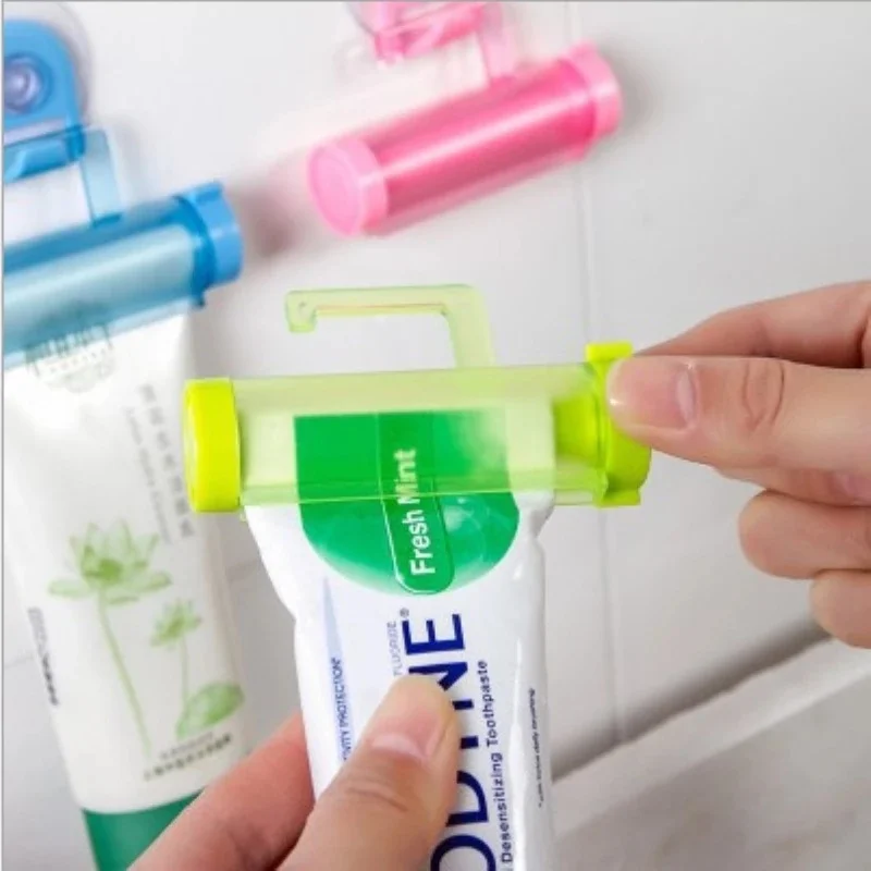 

Toothpaste Rolling Squeezer Tube Home Bathroom Accessories Manual Toothpaste Dental Cream Easy Dispenser Sucker Hanging Holder