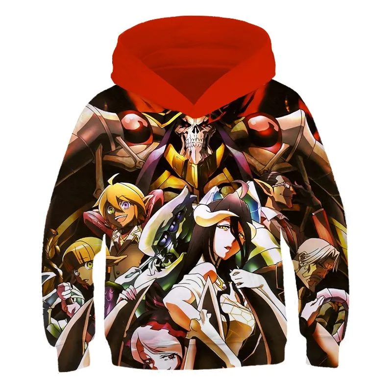 

Overlord anime 3D Printed Hoodie Children's Casual Fashion Pullover Boys Clothes Girls Hoodie Harajuku Pattern Kids Clothes Tops