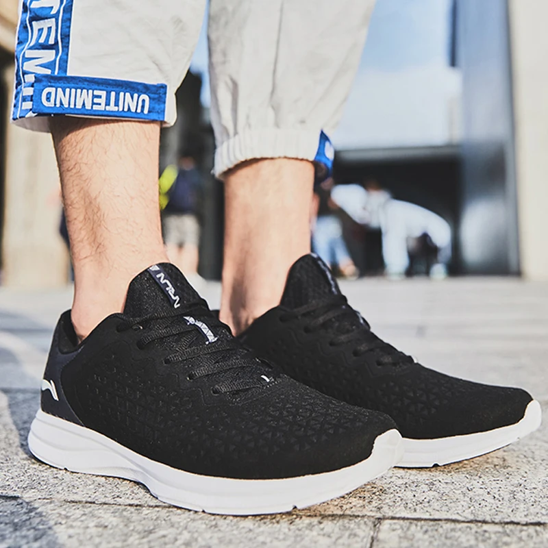 Li-Ning/Мужская обувь EZ RUN, светильник, вес, кроссовки, анти-скользкая подкладка, спортивная обувь, дышащие кроссовки ARBM053