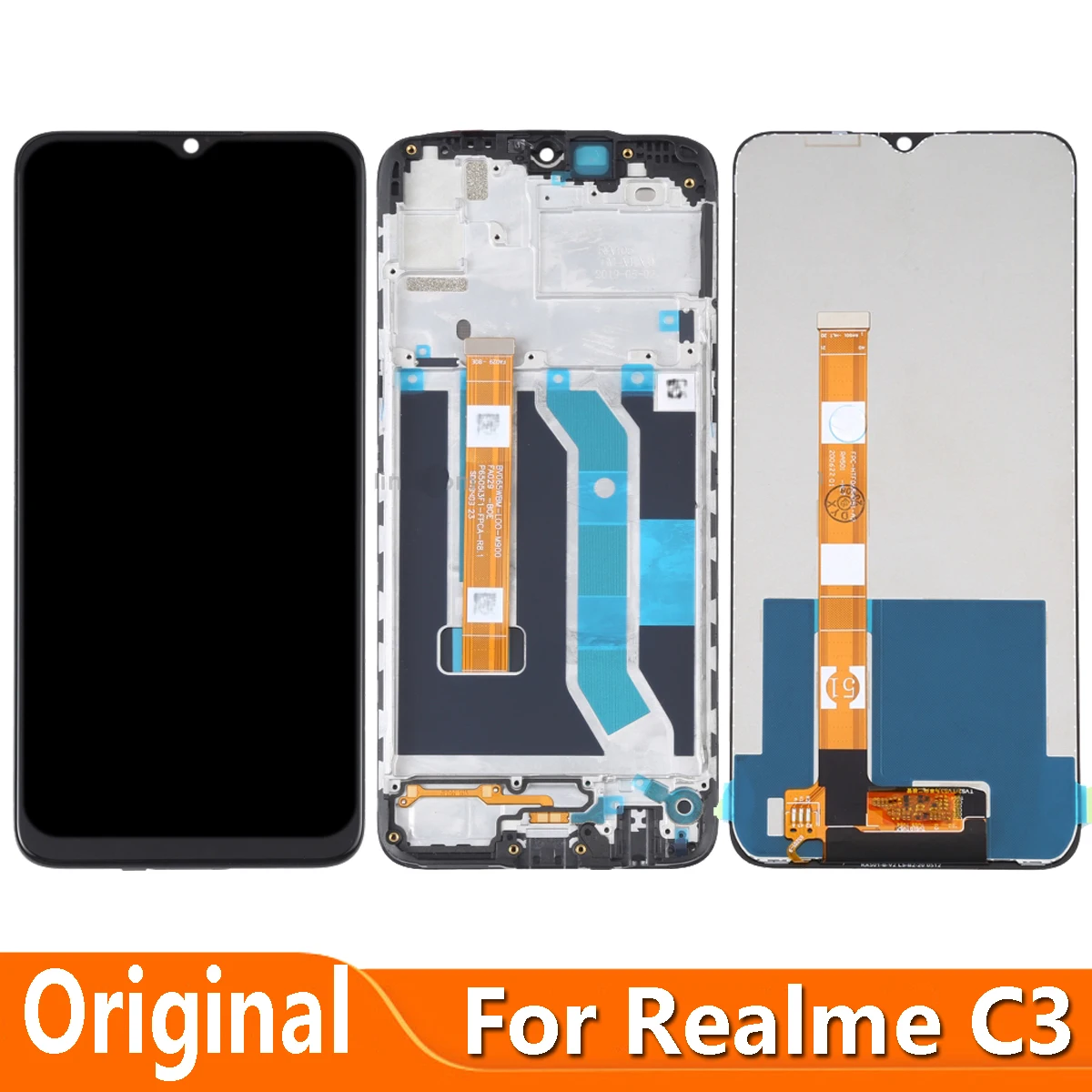 

ЖК-экран для Realme C3, ЖК-дисплей, дигитайзер, сенсорный экран, запасные части для RMX2027, RMX2021, RMX2020