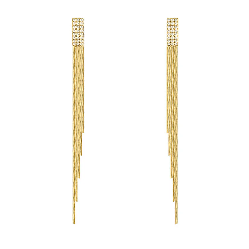 

Long fringed female earrings, high sense of niche, autumn and winter all-match earrings