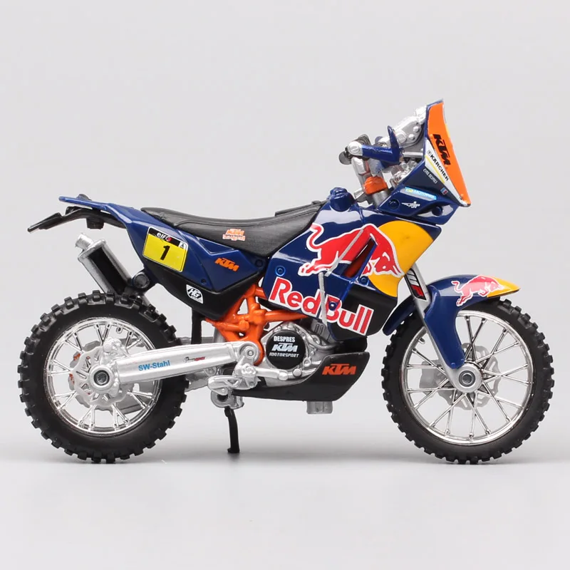 1/18 весы Bburago KTM 450 Rally 2013 rider № 1 макро напитка red bull от производителя гоночных Мотокросс Мотоцикл игрушечные машинки модели