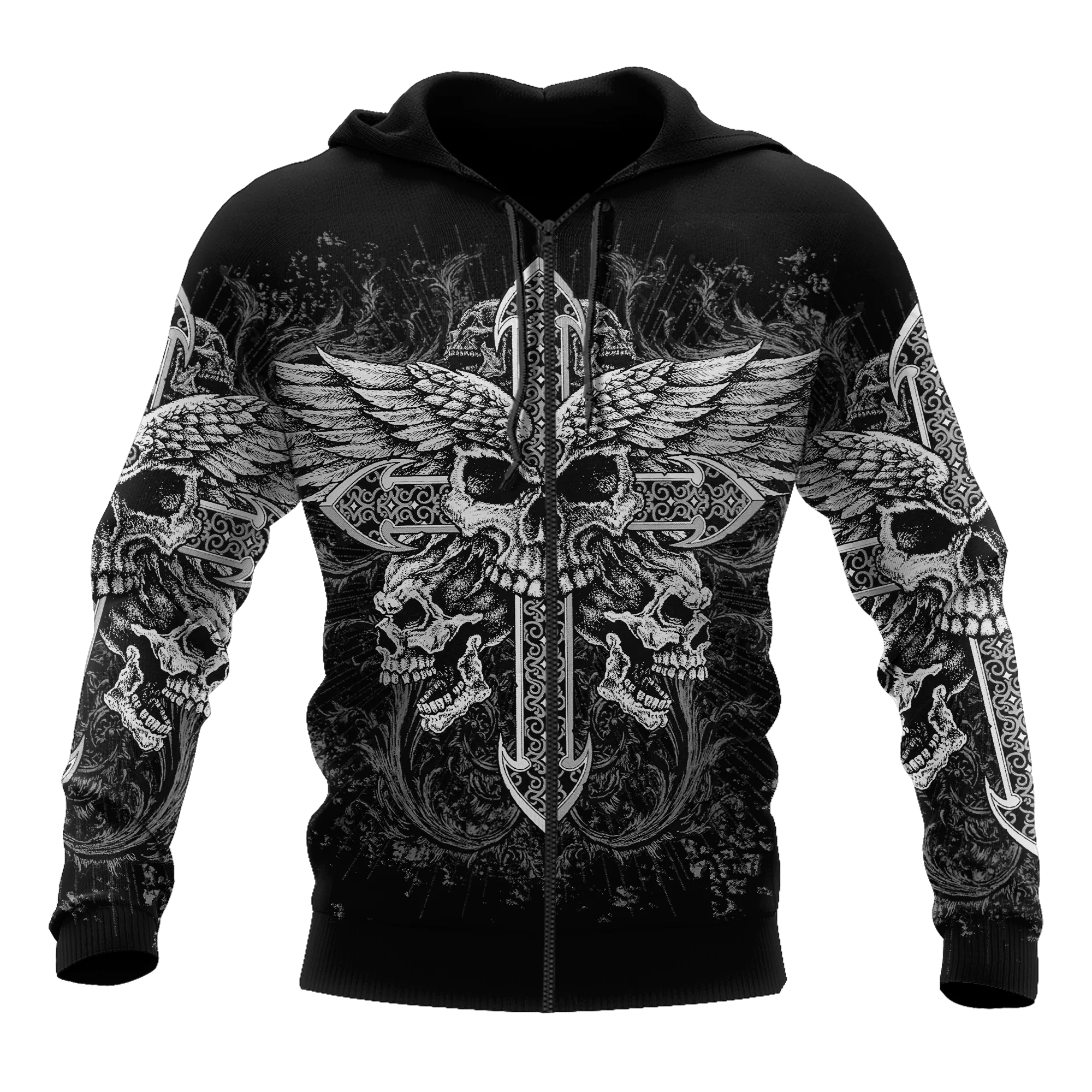 

PLstar Cosmos 3Dprint Newest Retro Cross Skull Tattoo Art Harajuku Streetwear Funny Unique Awsome Casual Hoodies/Sweatshirt/Zip6