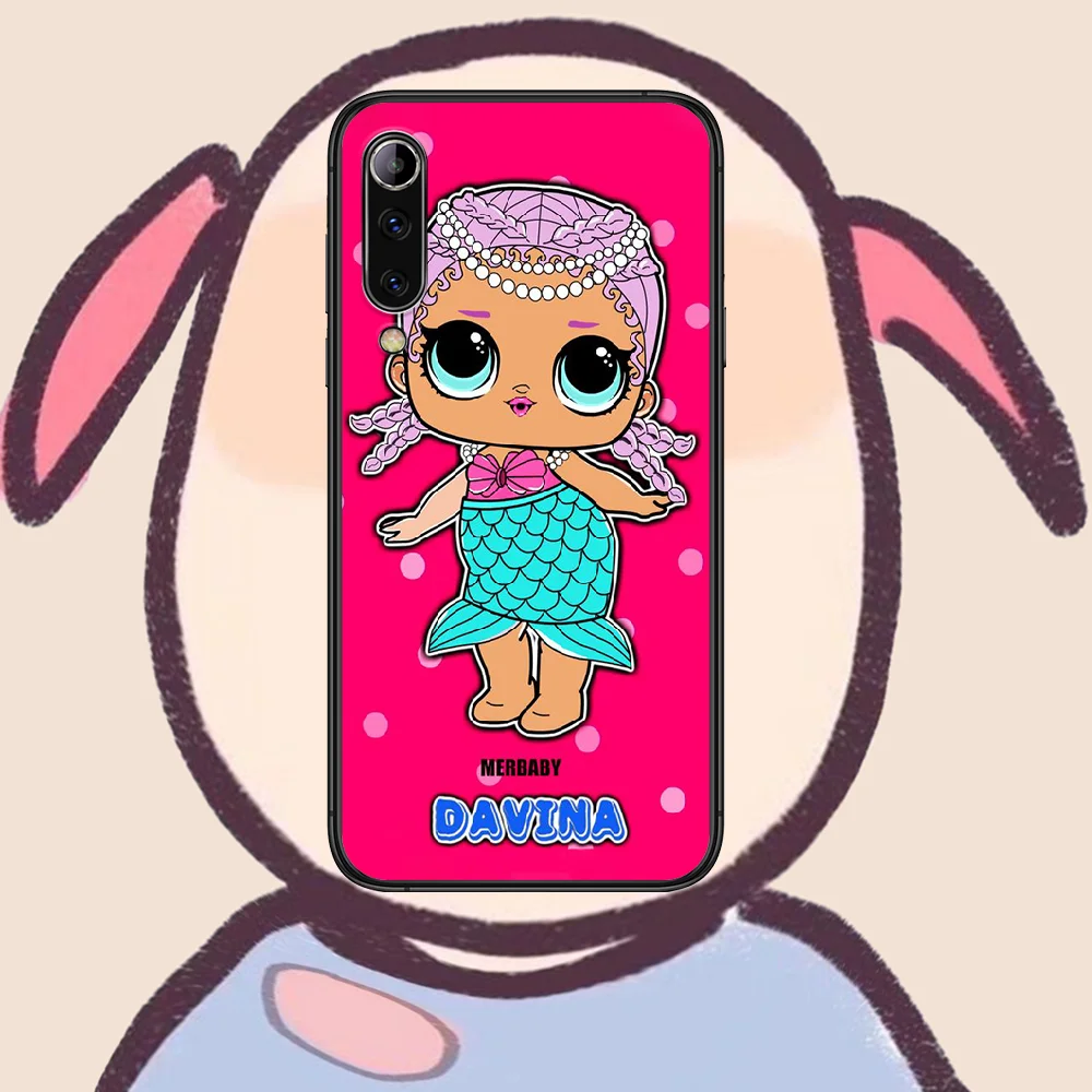 

little girl doll Phone case For Xiaomi Mi note 10 A3 9 MAX 3 A2 8 9 Lite Pro ultra black Coque Painting Hoesjes Pretty