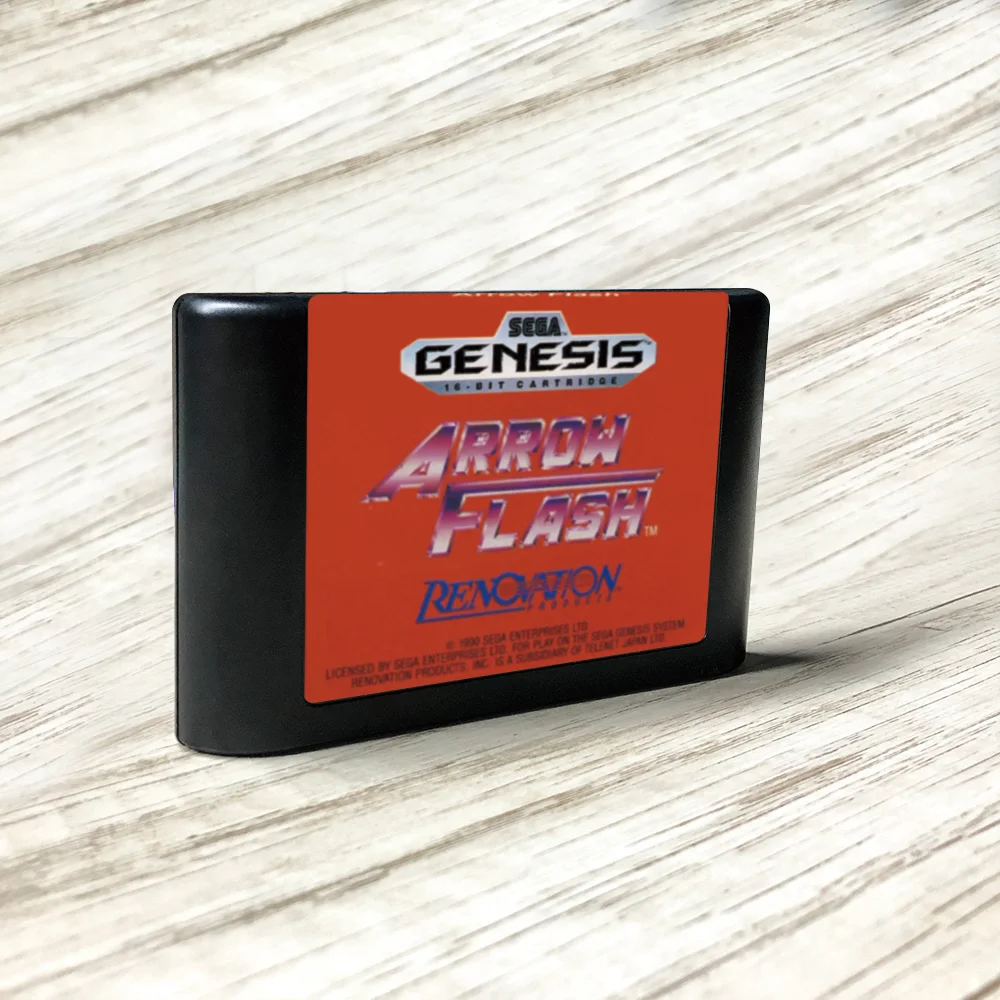 Arrow Flash-этикетка США или ЕС Flashkit MD Electroless золотая для Sega Genesis Megadrive игровая консоль |