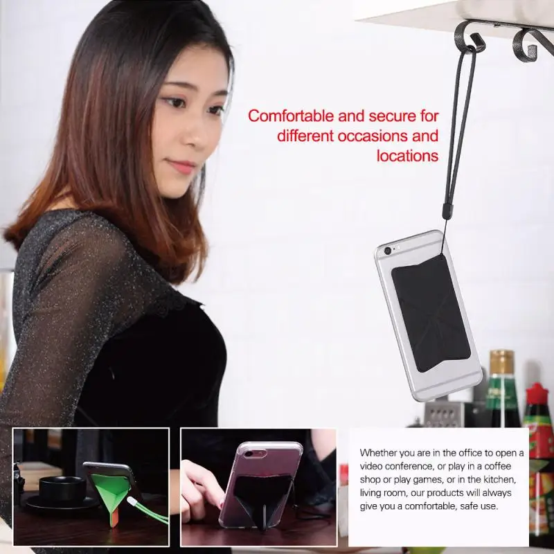 Складная невидимая подставка для телефона тонкая бумажная магнитная карта