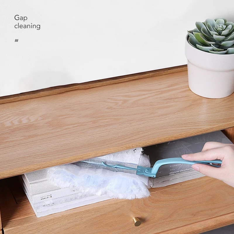 

Anti-Static Fiber Fur Brush Duster with Foldable Long Handle for Car Office Home Cleaning Tool