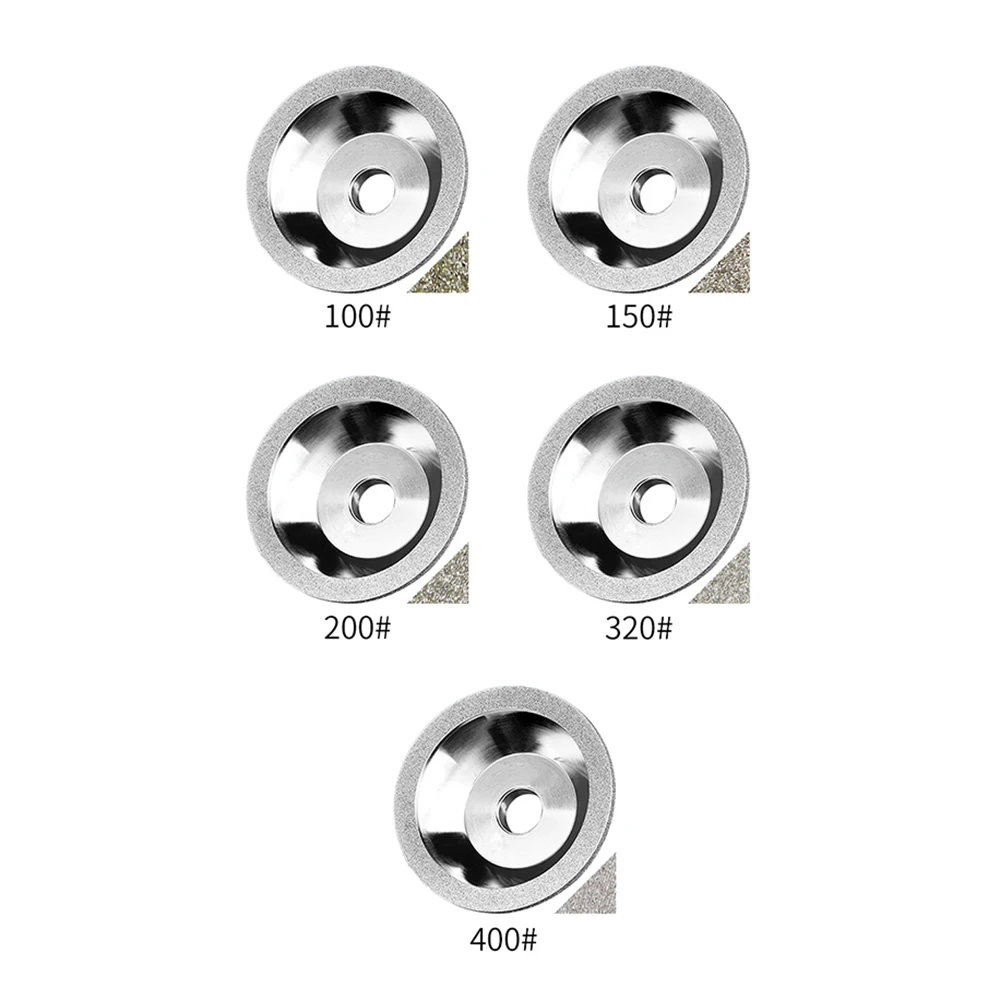 

100mm Diamond Grinding Wheel Cup For Tungsten Steel Milling Cutter Sharpener Tool Cutter Grinder Accessories Grit 100-400