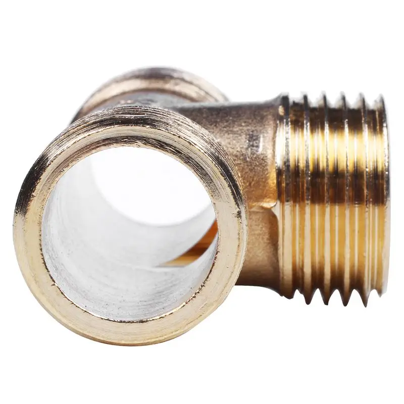 Розничная продажа латунная Т-образная водопроводная труба равномерный штекер