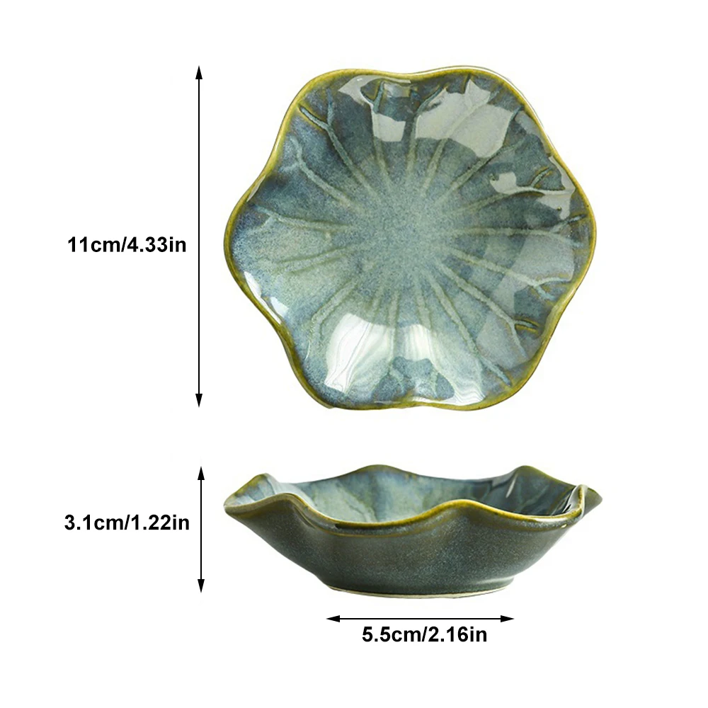 

1pcs Japan Style Pickle Dip Serving Dishes Ceramic Side Dish Butter Mustard Sushi Vinegar Soy Dishes Kitchen Porcelain Saucer