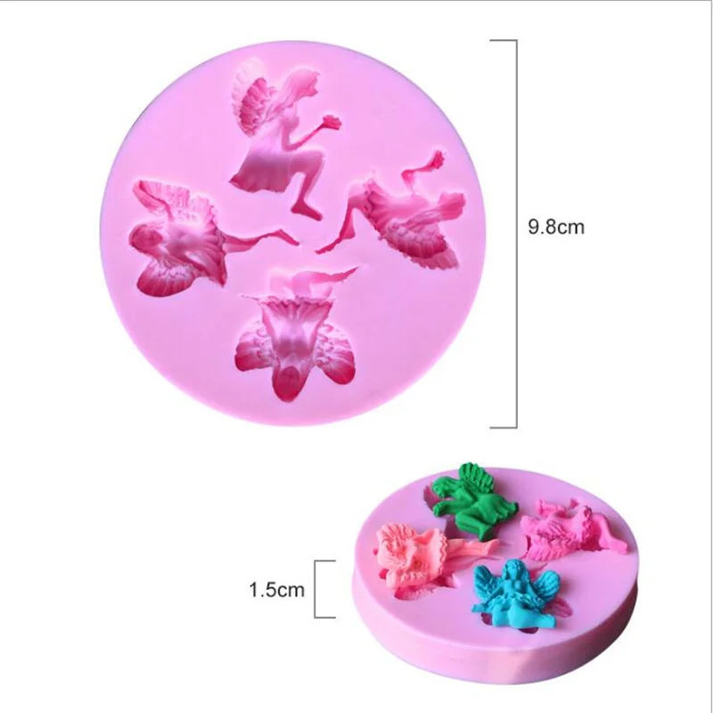 Форма для торта из жидкого силикона с изображением девушки ангела/форма