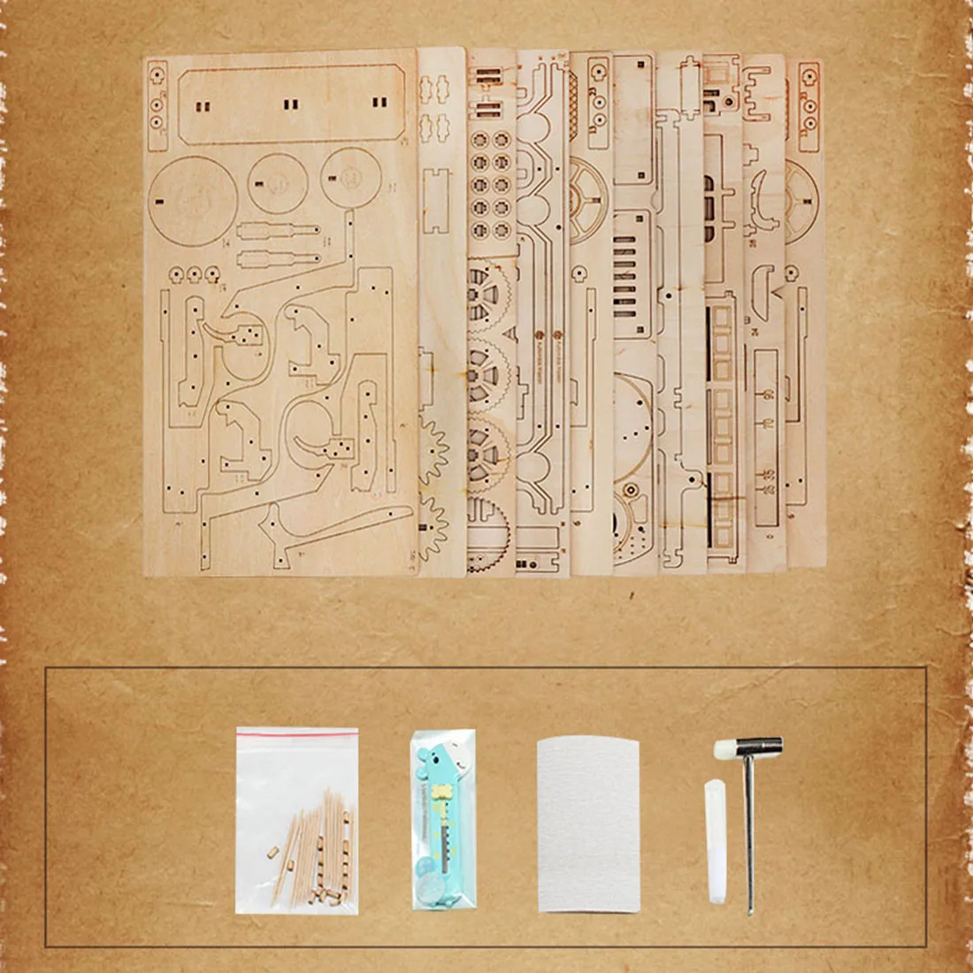 Деревянный 3D-Пазл сделай сам Наборы для творчества с электроприводом обучающая