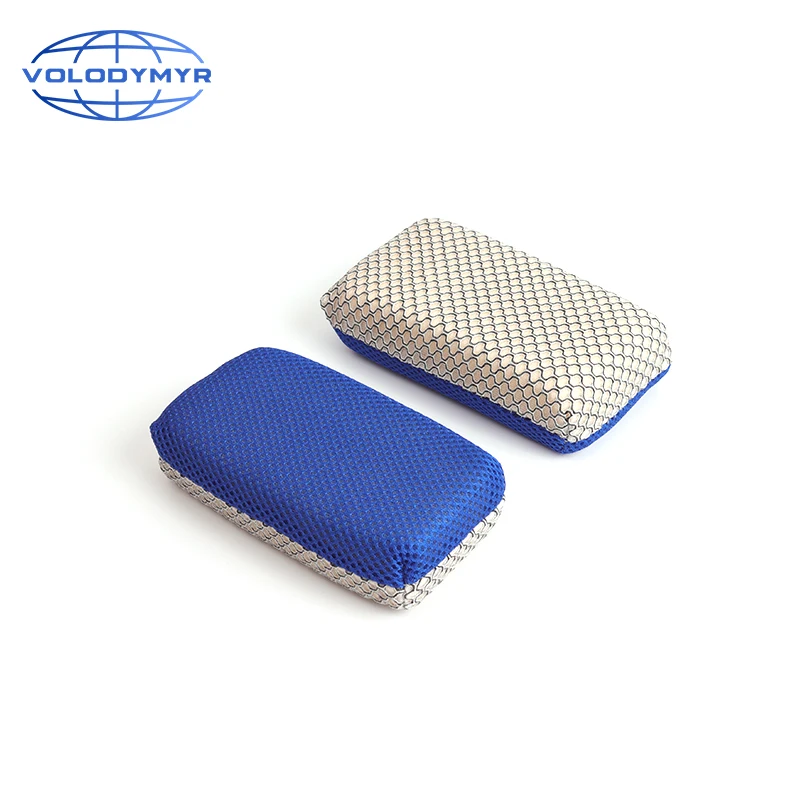 

Губка из микроволокна для автомойки, синие инструменты для мойки, 2 шт. с сеткой, супервпитывающая, для очистки автомобиля, детализация авто