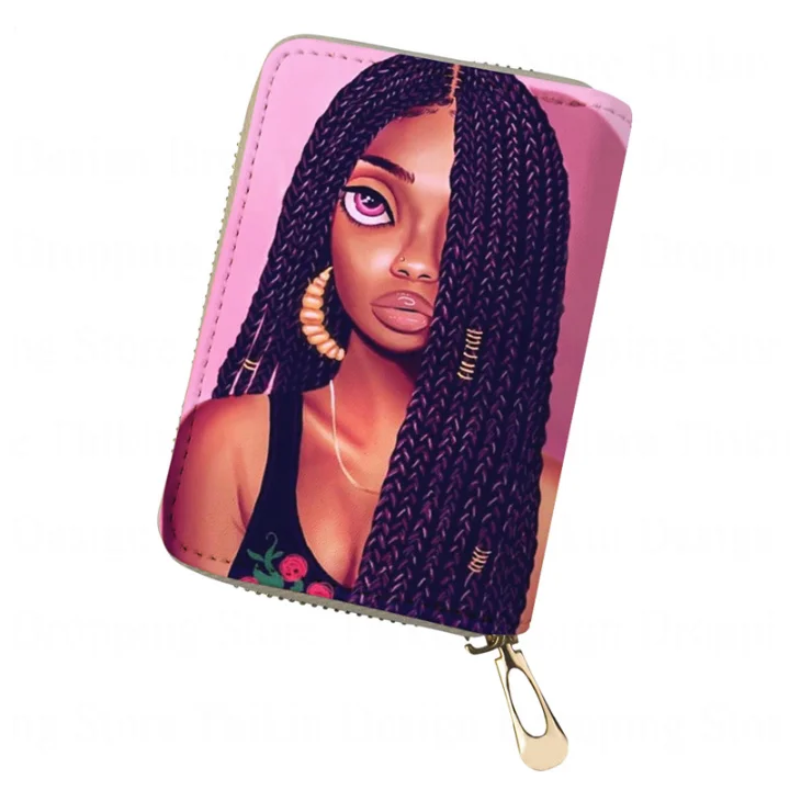 

Модная Обложка для паспорта, розовый женский кошелек для кредитных карт с американской девушкой, повседневный дорожный клатч из искусствен...