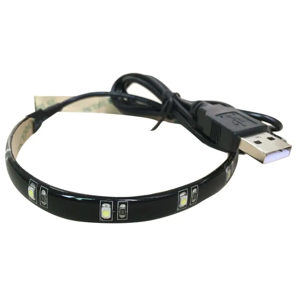 Светодиодная лента с USB 3528 SMD 5 В подсветка для телевизора HD 12 светодиодов Плоский