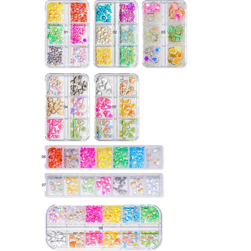 Градиентные градиентные бусины для ногтей Aurora Candy Colors в форме русалки | Красота и