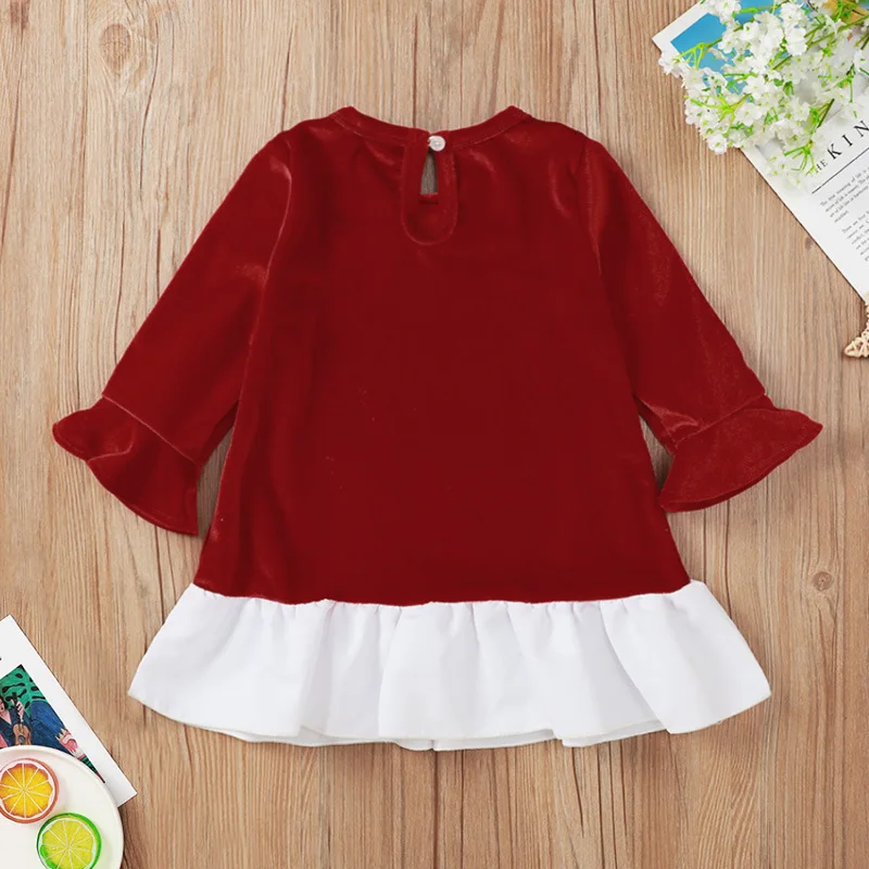 

Lovely Lace Peter Pan Collar Baby Girl Dress for Girls Flare Sleeve A-line Dress Children Clothing Party Kids Costume
