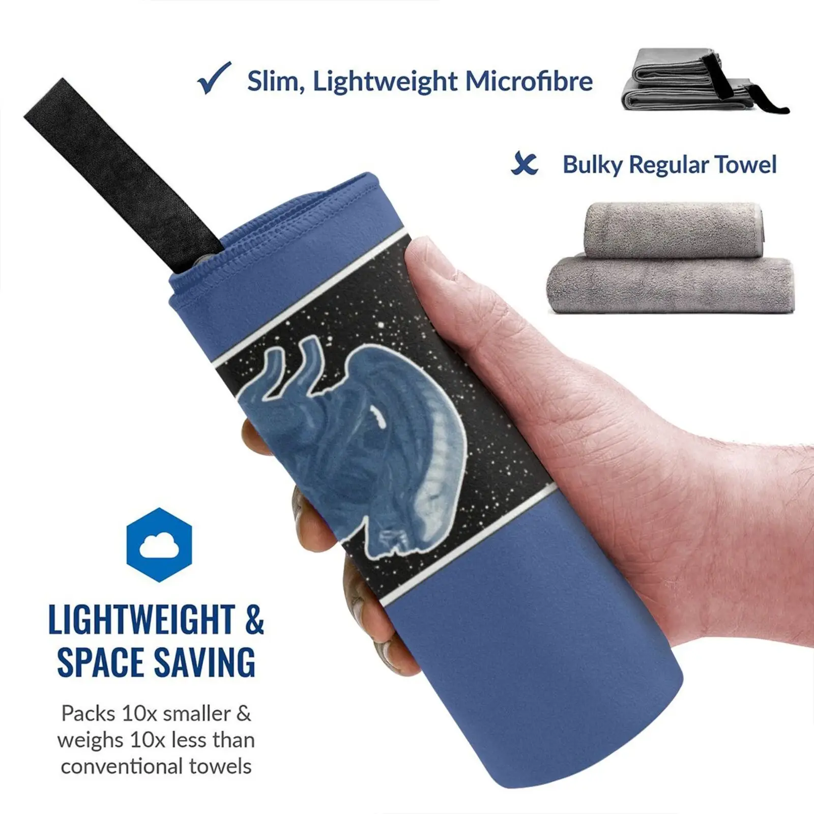 Японское быстросохнущее полотенце Xenomorph для спортзала ванны портативная