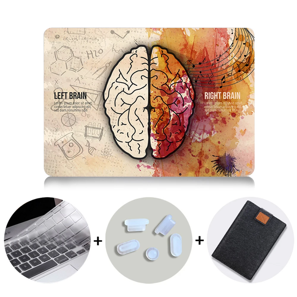 Чехол MTT Brain для Macbook Air Pro retina 11, 12, 13, 15 дюймов с сенсорной панелью, Жесткий Чехол 13,3 '', чехол для ноутбука+ чехол для клавиатуры - Цвет: MB07