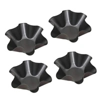 large non stick fluted tortilla shell pans taco salad bowl makers non stick carbon steel set of 4 tostada bakers