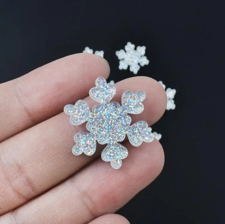 10pcs/lot DIY Christmas Snowflake Resin Cabochon Flatback Embellishment Accessories Scrapbooking Crafts Decoration | Дом и сад