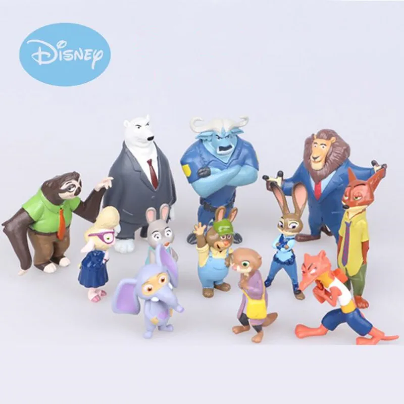 12 шт./лот disney Mad Animal City животное с зоотопии мегаполис Ник Джуди модель Humanoid кукла