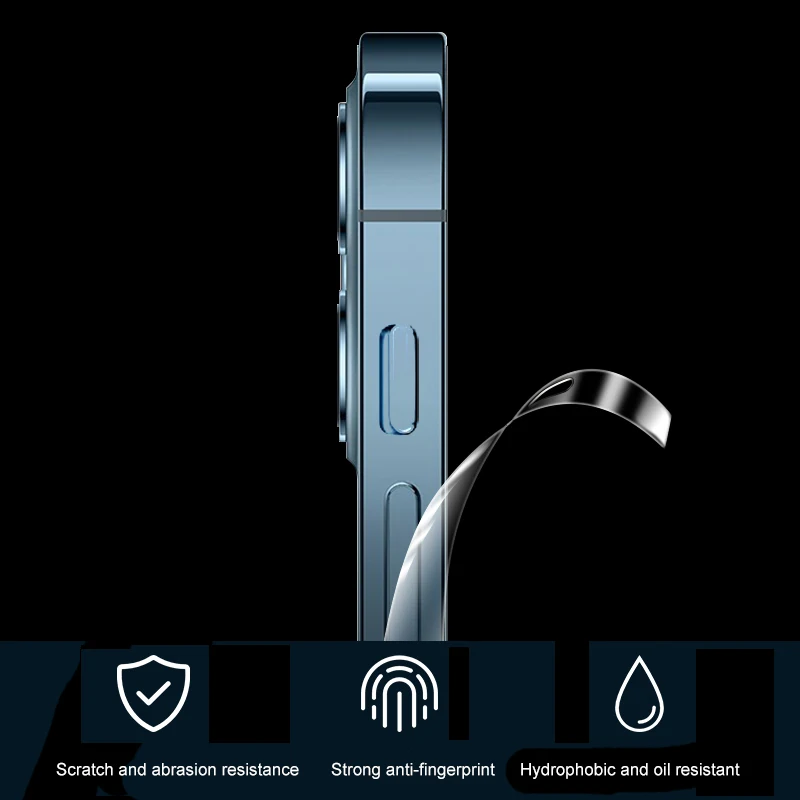 Прозрачная мягкая боковая пленка HD для iPhone 12 Mini Pro Max ультратонкая Гидрогелевая