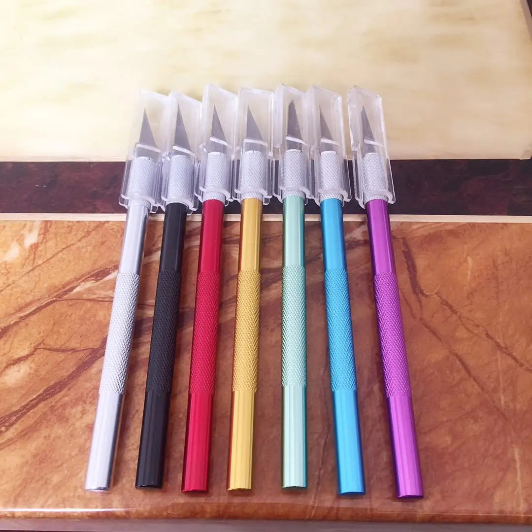 1p металлическая ручка лезвие для скальпеля Ножи древесины Бумага Резак Ремесло