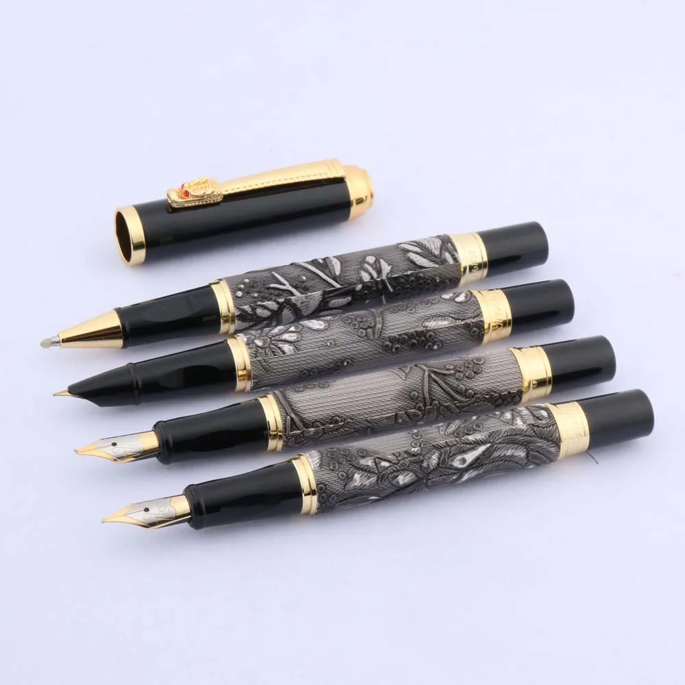 Вэнь серого цвета с золотой дракон клип перо для каллиграфии авторучка|pen quality|pen