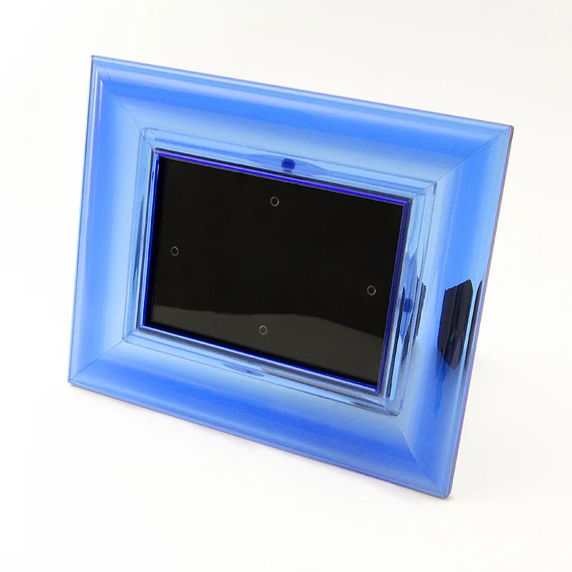 Современная прозрачная фоторамка синяя стеклянная рамка рождественский подарок