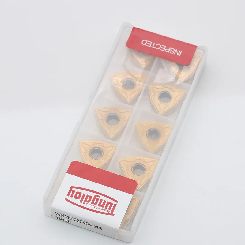 10 шт. wnmg WNMG080408 MA TM T9125 карбидные вставки WNMG 080404 Tungaloy токарный станок с ЧПУ инструменты внешняя Поворотная лопасть инструменты для стали
