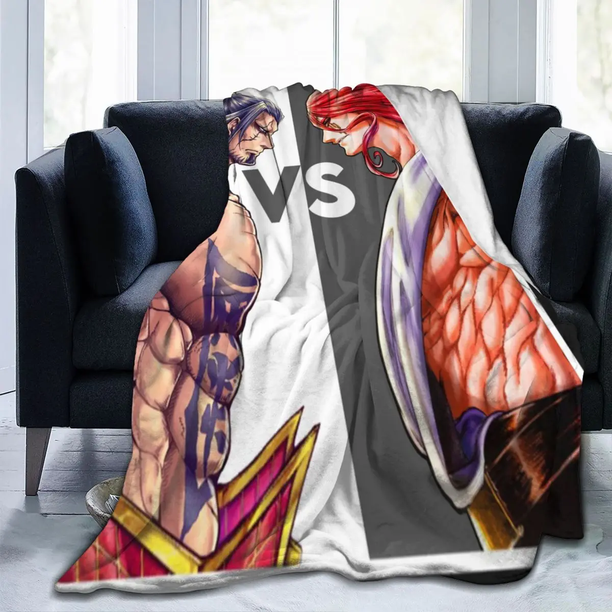 

Thor VS Lu Bu Record Of Ragnarok Throw Blankets Suprise Gifts Decorative Micro Flannel Blankets and Throws