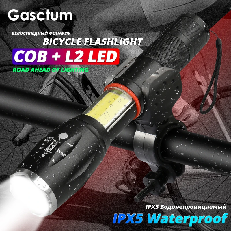 8000 люмен COB перезаряжаемый светодиодный велосипедный фонарь L2 водонепроницаемый