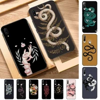 yinuoda snake flower phone case for huawei y 6 9 7 5 8s prime 2019 2018 enjoy 7 plus