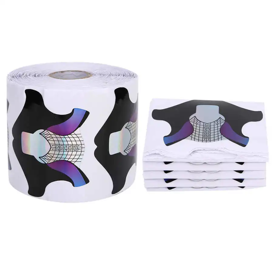 

Colorful Acrylic Nail Art Form Fish-shaped Nail Extension Sticker Manicure Accessory Nail Art Form