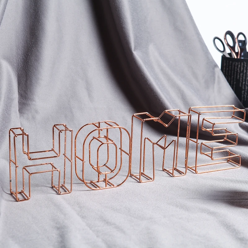 Скандинавские золотые кованые английские буквы маленькие украшения креативные