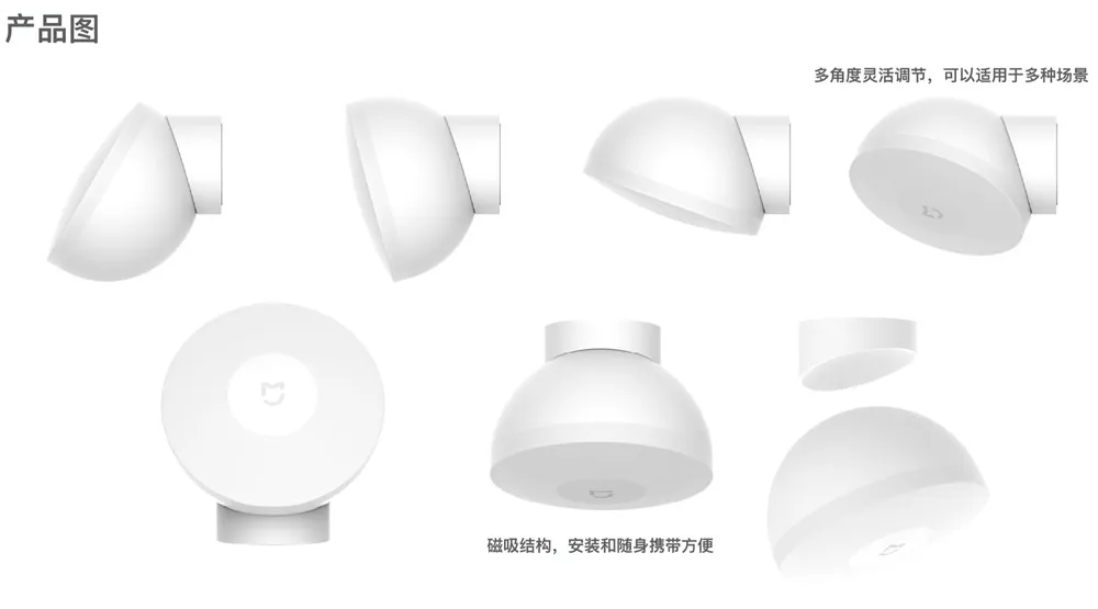 Новейший Xiaomi Mijia ночник 2-го поколения MJYD02YL магнитное притяжение ночник 360 Вращающийся Регулируемый
