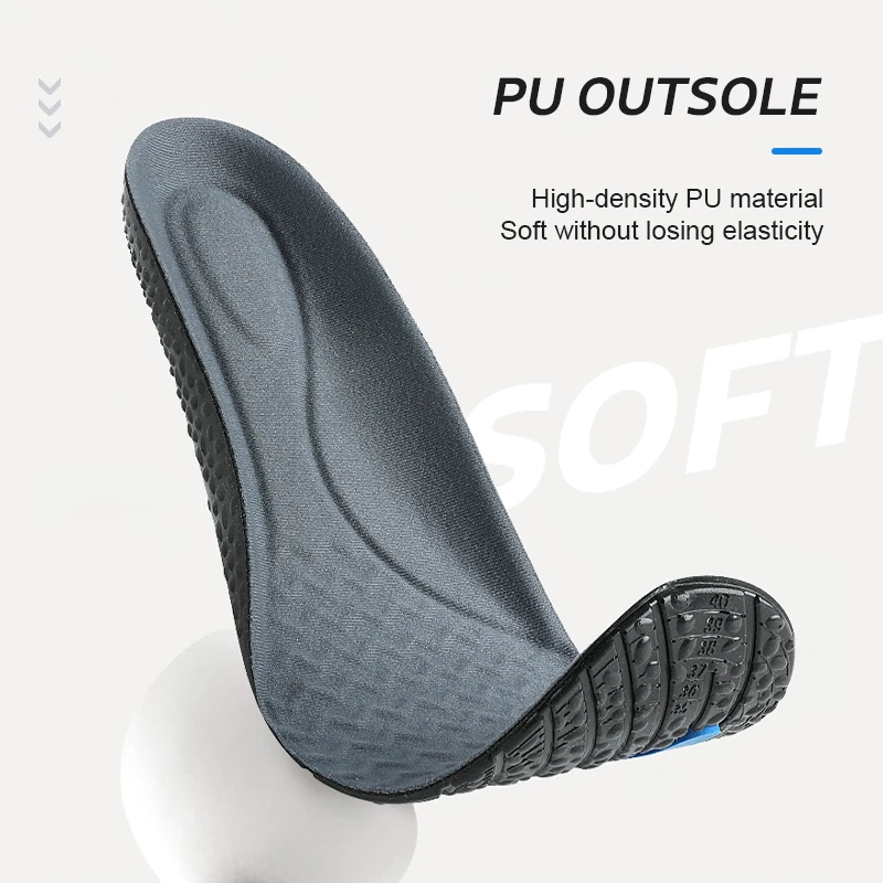 UPAKME  Sneakers Air Cushion Insoles PU Memory Foam Sport Support Inserts  Popcorn Orthopedic Shoe Pad For Feet Men Women Insert