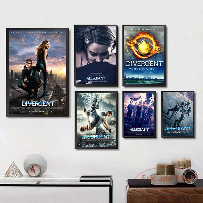 

Divergent Movie Classic Comic Posters And Prints Canvas Painting Wall Pictures For Living Room Decorative Home Decor Plakat