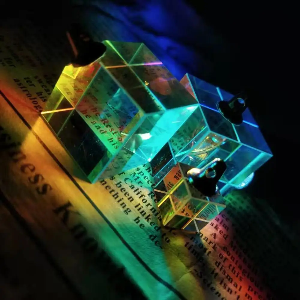 K9 оптическое стекло Шестигранная кубическая Призма светоотражающий цвет кулон