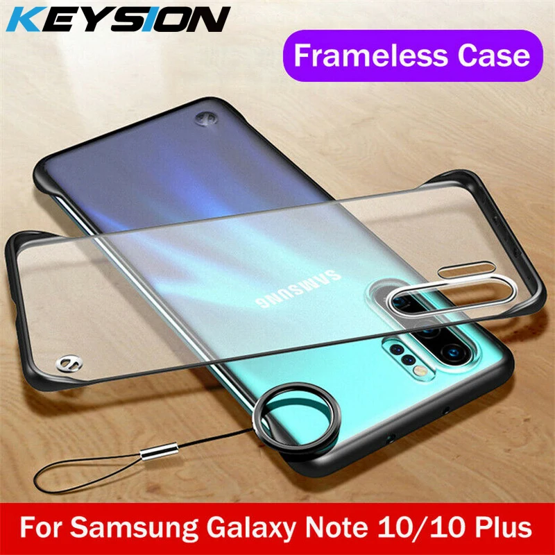 KEYSION безрамный чехол для Samsung Galaxy Note 10 Plus 9 S10 S9 S8 телефона A10 A20 A30 A50 A50S A70 A80 A7