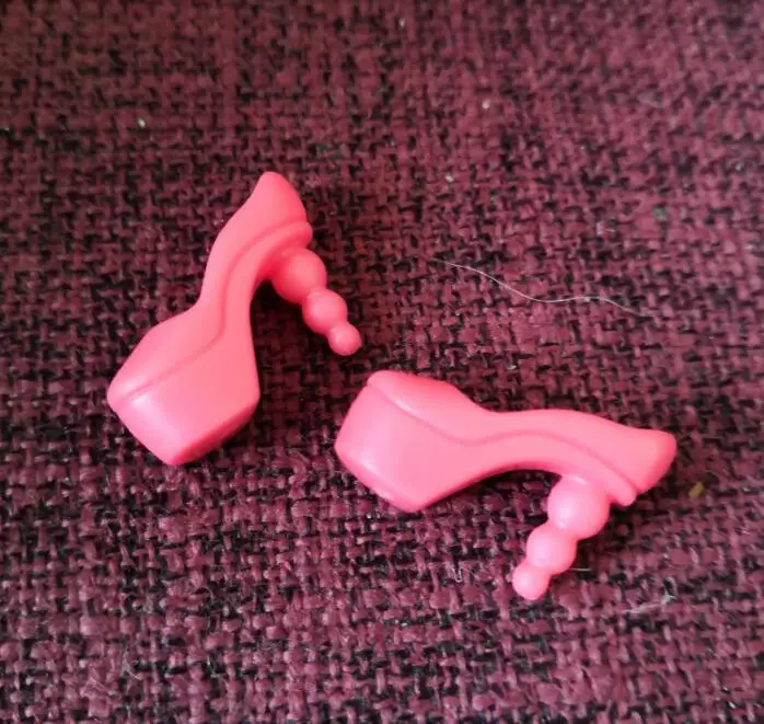 

Old style doll accessories girl shoes 30 cm dress up doll pink high heels