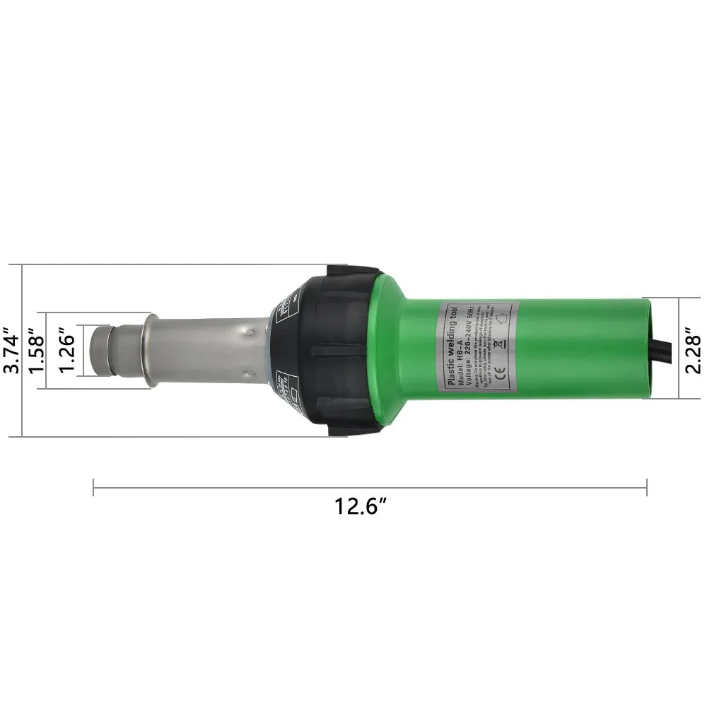 

220V/110V 1600W Electronic Hot Air Guns Plastic Welding Torch Welder Heat GunTools Kit for PVC vinyl floor PP PE EU US UK Plug