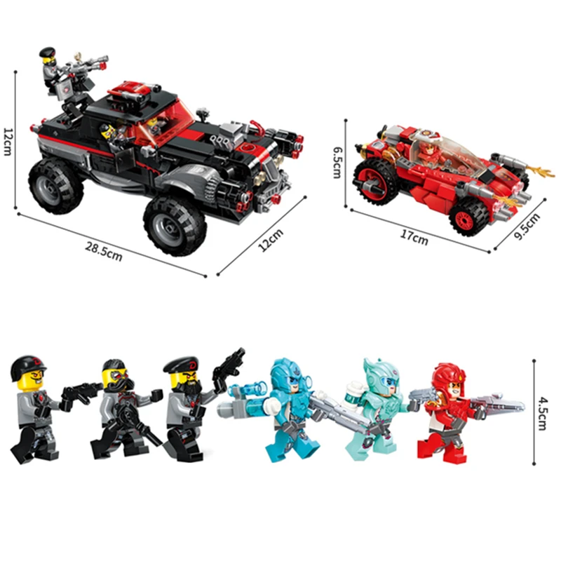 Внедорожный автомобиль серии супер герой строительные блоки Наборы кубиков