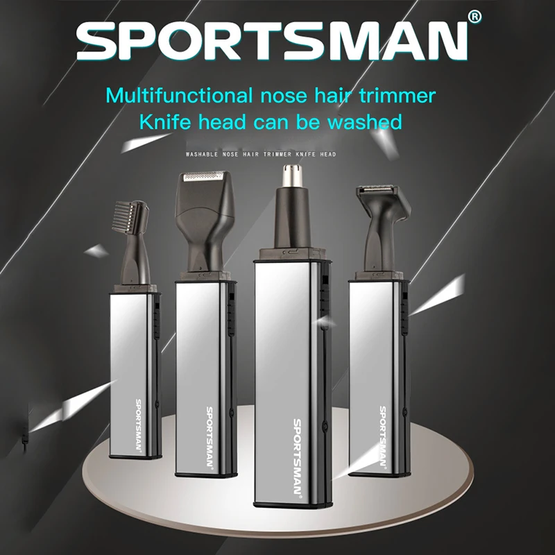 Спортман 4 в 1 USB электрическая мини бритва триммер для бровей боковая горелка