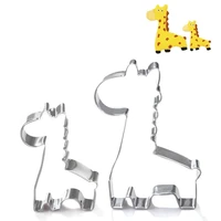 giraffe shape biscuit mold bakeware fondant cake mold diy sugar childrens day baby birthday pastry cookie cutters baking tools