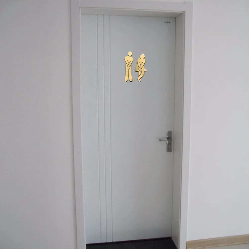 Креативный светящийся Туалетная наклейка смешная светится в темноте знак для