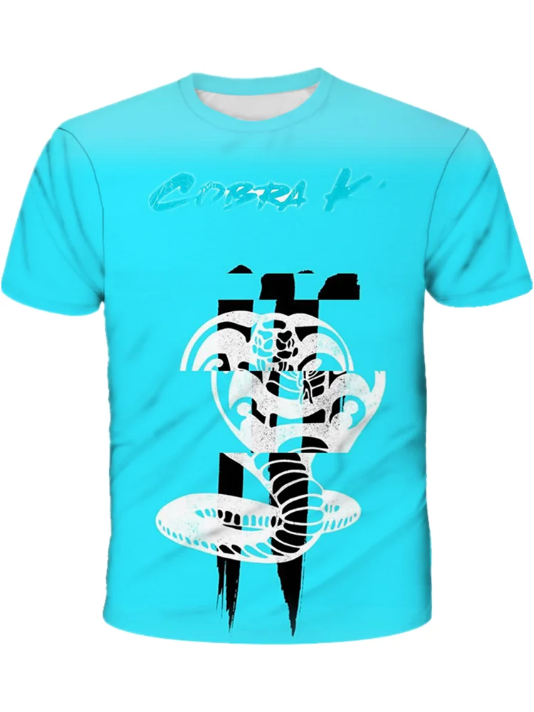 

3D Printing Cobra Kai Children'S T-Shirt Boys And Girls Venomous Snake T-Shirt Teenagers O-Neck Fun T-Shirt