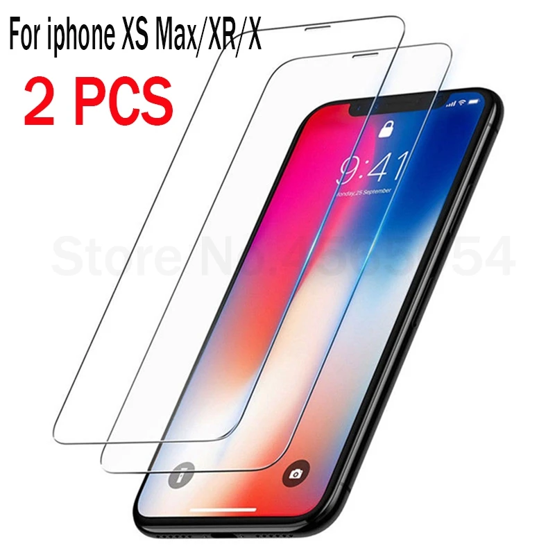 Стекло закаленное для iPhone 2 шт. 11 Pro Max 6 5 1 дюйма XR X XS 6S 7 8 Plus | Мобильные телефоны и
