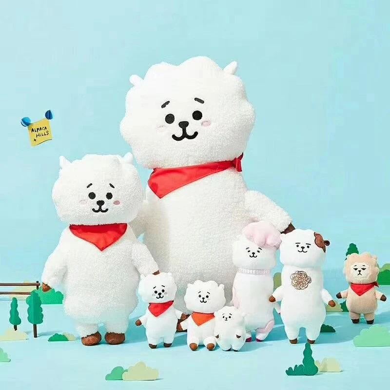 Kpop Королевский размер rj jin корейский супер звезда плюшевая кукла кавайная овечка